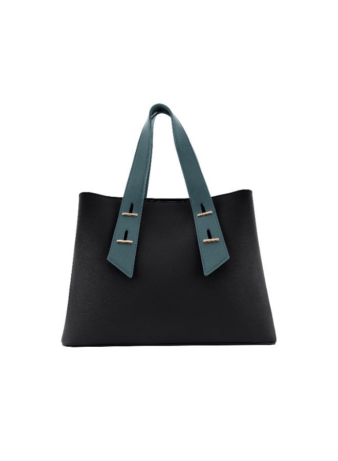 فوسكا شنطة Foska يد كبيرة (توت) وكتف نسائية جلد فاخر – تصميم أنيق لون أسود - Image 4