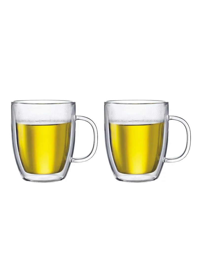 بودوم Pack of 2 Espresso Double Walled Mugs Set