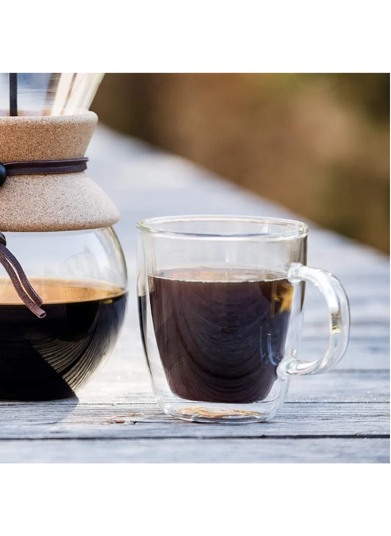 بودوم Pack of 2 Espresso Double Walled Mugs Set