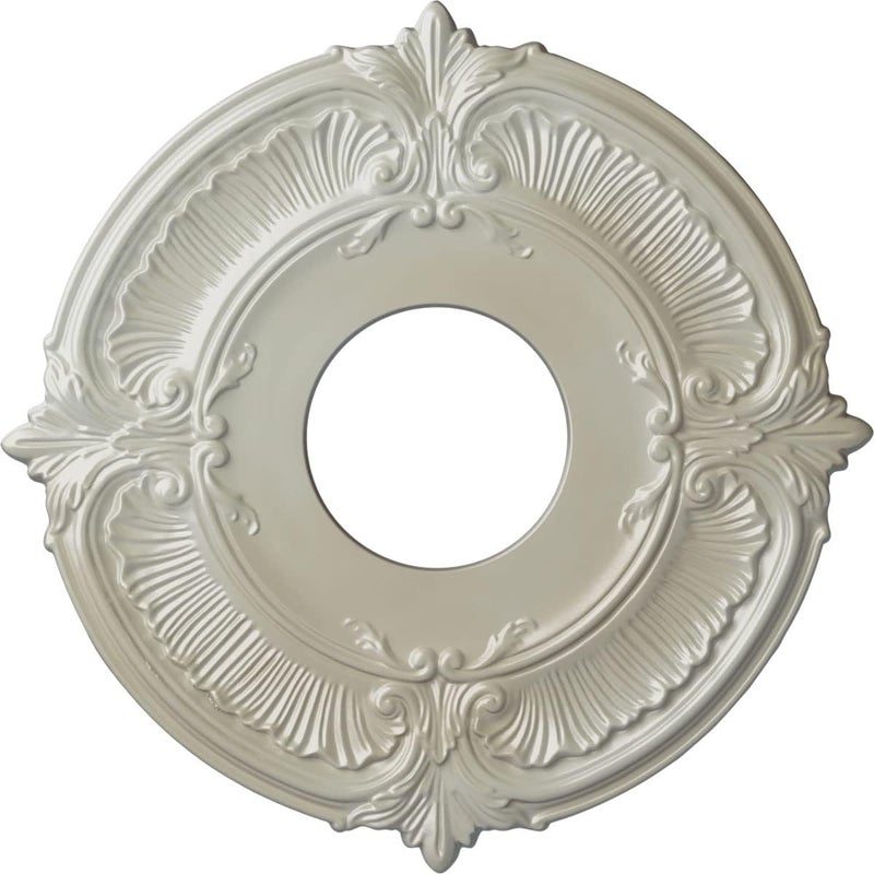 Ekena Millwork CM12ATFBS Attica Ceiling Medallion (Fits Canopies up to 3 1/2"), Hand-Painted Flash Blue - Image 1