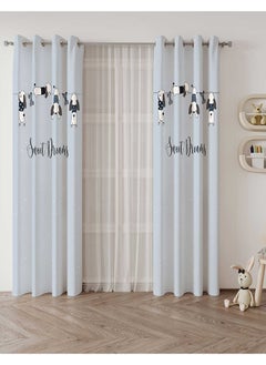 SHATTA Ready-Made Printed Curtain ( Two Pieces Grommet) 275x270x275 