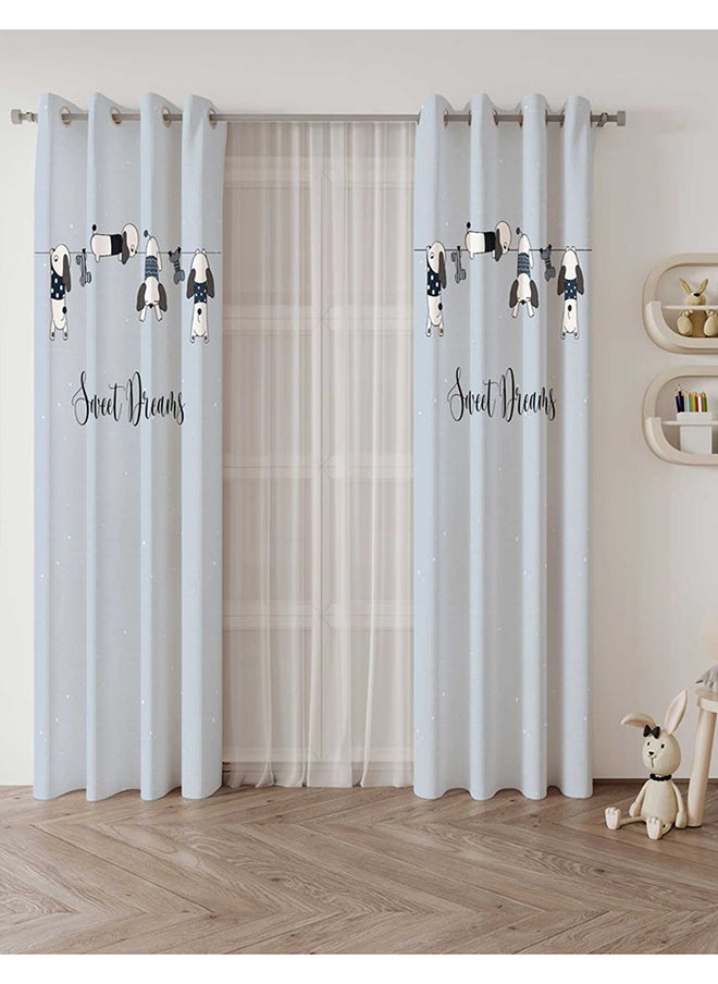 SHATTA Ready-Made Printed Curtain ( Two Pieces Grommet) 275x270x275 