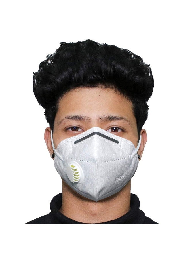 قناع وجه ORILEY العضوي K-N95 المعتمد من FDA 5 طبقات قابل للتصرف مع فلتر ودبوس أنف للرجال والنساء (2 قطعة)