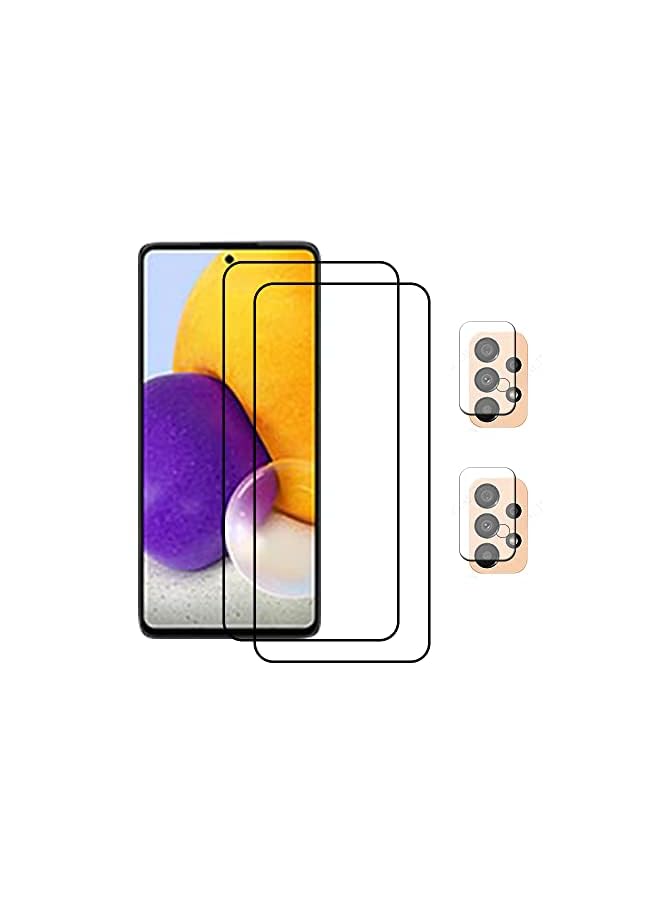 PROMASS Lukione Galaxy A73 Screen Protector Compatible with Samsung Galaxy A73 Screen Protector Camera Lens Protector Film 5G（2+2Pcs）Tempered Glass Anti-Scratch No-Bubble - Image 2