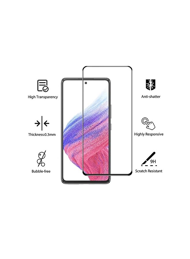 PROMASS Lukione Galaxy A73 Screen Protector Compatible with Samsung Galaxy A73 Screen Protector Camera Lens Protector Film 5G（2+2Pcs）Tempered Glass Anti-Scratch No-Bubble - Image 4
