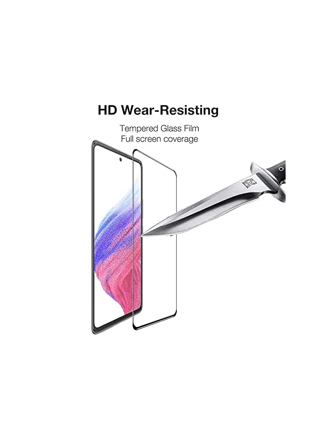 PROMASS Lukione Galaxy A73 Screen Protector Compatible with Samsung Galaxy A73 Screen Protector Camera Lens Protector Film 5G（2+2Pcs）Tempered Glass Anti-Scratch No-Bubble - Image 5