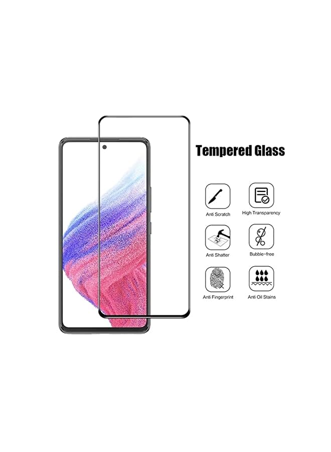PROMASS Lukione Galaxy A73 Screen Protector Compatible with Samsung Galaxy A73 Screen Protector Camera Lens Protector Film 5G（2+2Pcs）Tempered Glass Anti-Scratch No-Bubble - Image 3