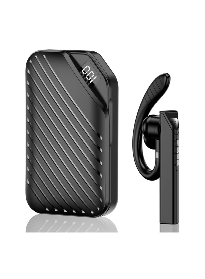 SYOSI Single Ear Bluetooth Headset V5.1t, Single-Ear Earpiece with Charging Bin, 108 Hours Long Battery Life, Adjustible Earphoneswith Noise Canceling Dual-Mic, for Business/Office/Driving - Image 1