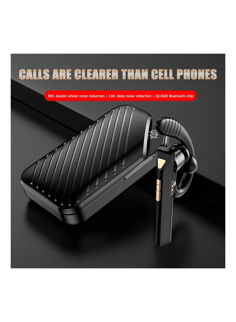 SYOSI Single Ear Bluetooth Headset V5.1t, Single-Ear Earpiece with Charging Bin, 108 Hours Long Battery Life, Adjustible Earphoneswith Noise Canceling Dual-Mic, for Business/Office/Driving - Image 5