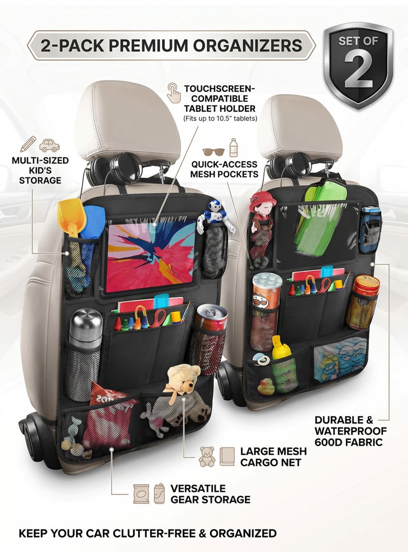 Leon Home (2 pieces) Car Seat Organizer, Driver and Passenger Seat Back Organizer - Image 1