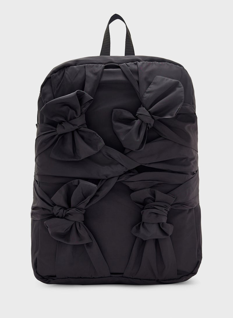 Ginger Bow Detail Backpack - Image 1