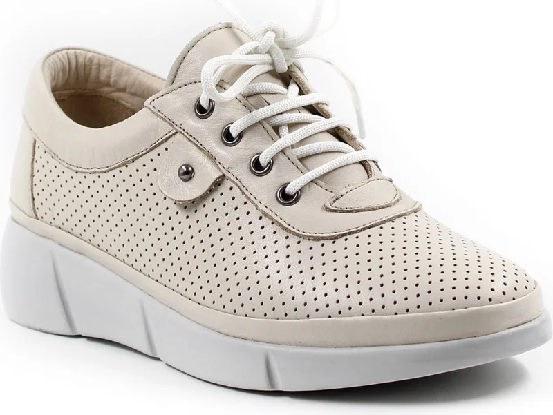 Fast Step Genuine Leather Women's Lace-Up Comfortable Daily Casual Shoes 408za703-d-88