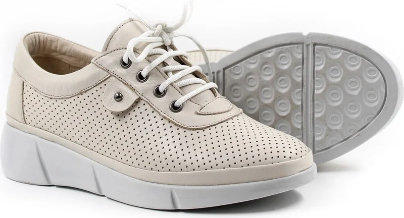 Fast Step Genuine Leather Women's Lace-Up Comfortable Daily Casual Shoes 408za703-d-88