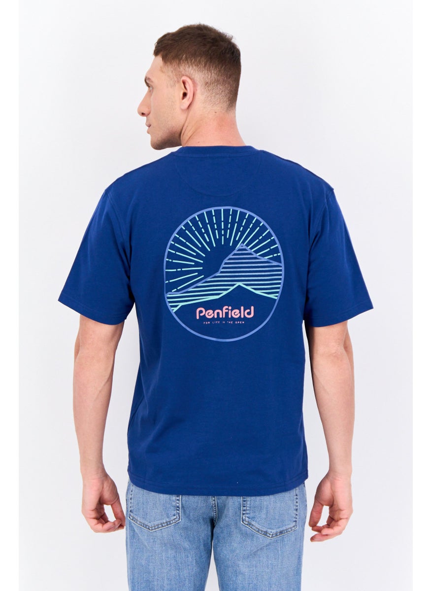 Penfield Men Crew Neck Short Sleeve Graphic Print T Shirt, Dark Blue  - Image 3