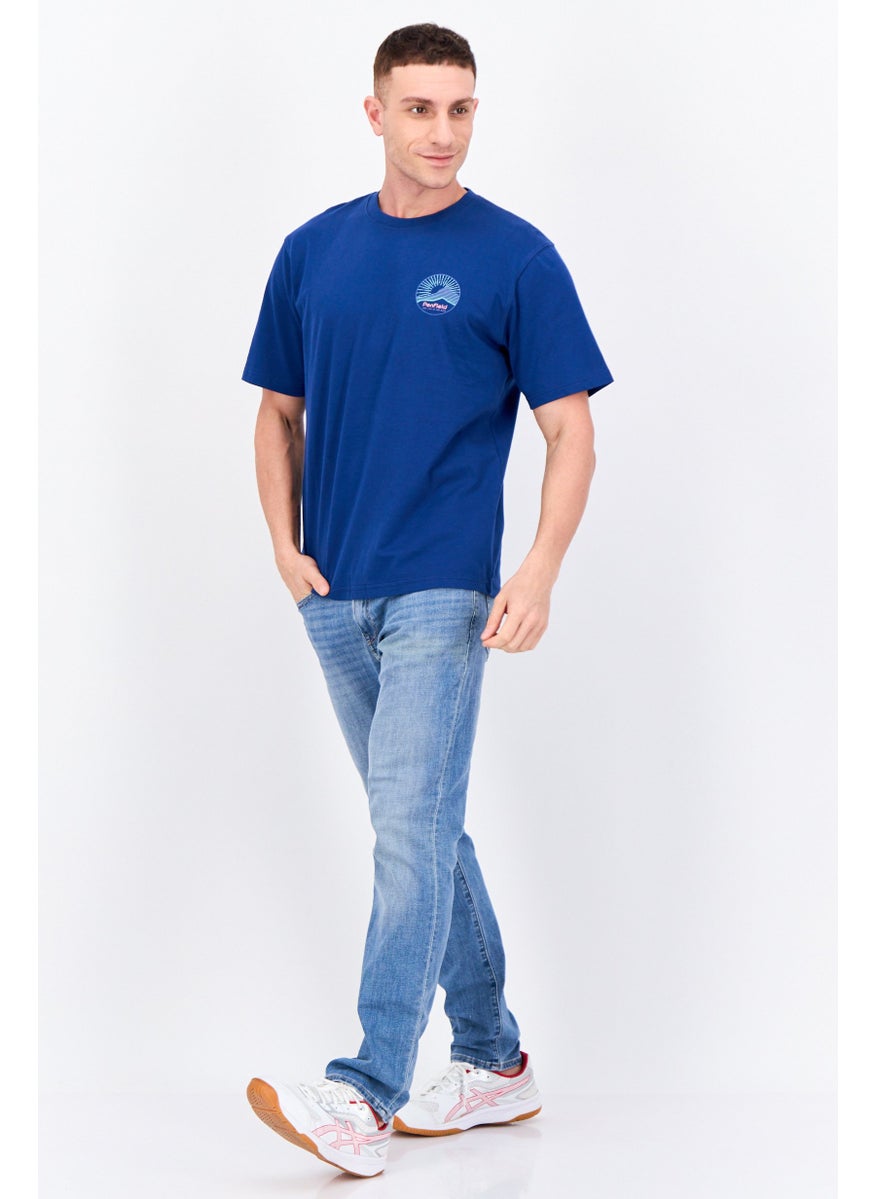 Penfield Men Crew Neck Short Sleeve Graphic Print T Shirt, Dark Blue  - Image 2