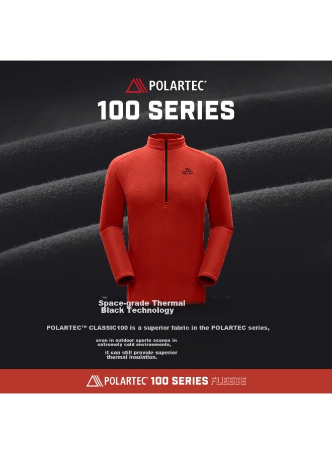 Pelliot Polartec Outdoor Fleece Jacket For Men, Warm Inner Liner For Outdoor Jacket, 114310203, Black, XL - Image 1