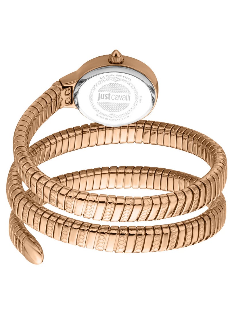 Just Cavalli Just Cavalli Women Serpent Design Green Dial Rose Gold Tone Watch - JC1L269M0045  - Image 3