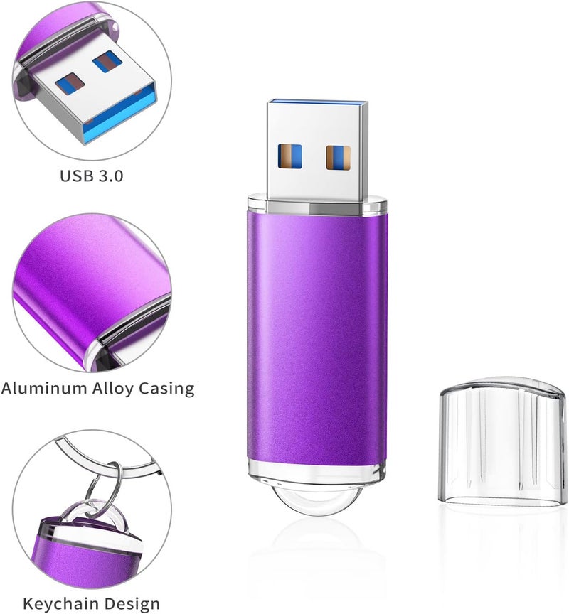 K&ZZ 32 GB Flash Drive 5 Pack USB Flash Drives 3.0 USB Drive 32GB 3.0 Thumb Drive with LED Indicator 32G Memory Stick Pen Drives USB Storage Multipack - Image 5