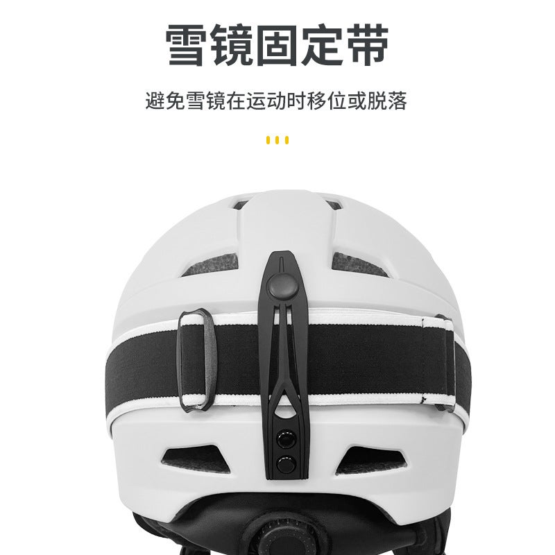 New Ski Helmet Set For Adults And Children Outdoor Sports Universal One-Piece Goggles With Safety Helmet - Image 4