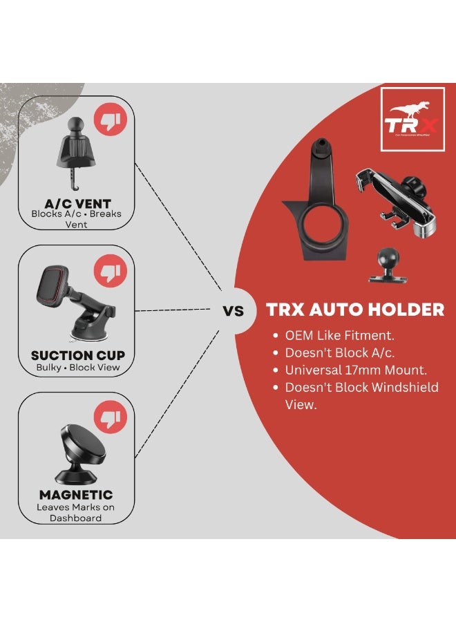 TRX AUTO Car Phone Holder for Toyota Land Cruiser LC300 2022–2026 | Custom Fit Dashboard Mount | Secure Grip, 360° Rotation, Anti-Slip Clip | Toyota Land Cruiser LC 300  Accessories - Image 2