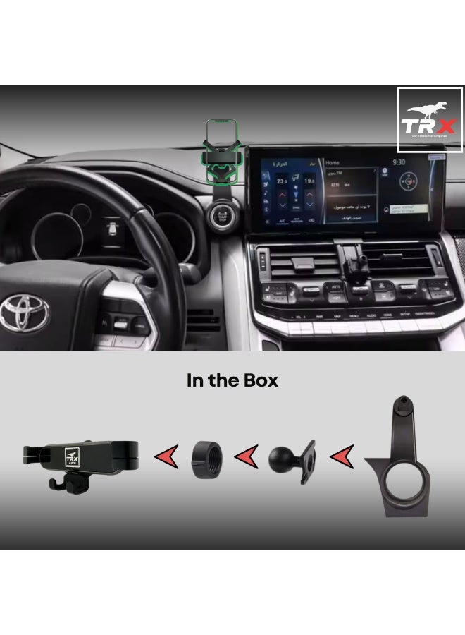 TRX AUTO Car Phone Holder for Toyota Land Cruiser LC300 2022–2026 | Custom Fit Dashboard Mount | Secure Grip, 360° Rotation, Anti-Slip Clip | Toyota Land Cruiser LC 300  Accessories - Image 4