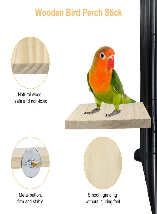 Litewoo 2pcs Bird Perch Platform Flat Stand Beak Paw Grinding Wood for Parrot Parakeet Cockatiel Lovebird Conure Finch Budgie - Image 4
