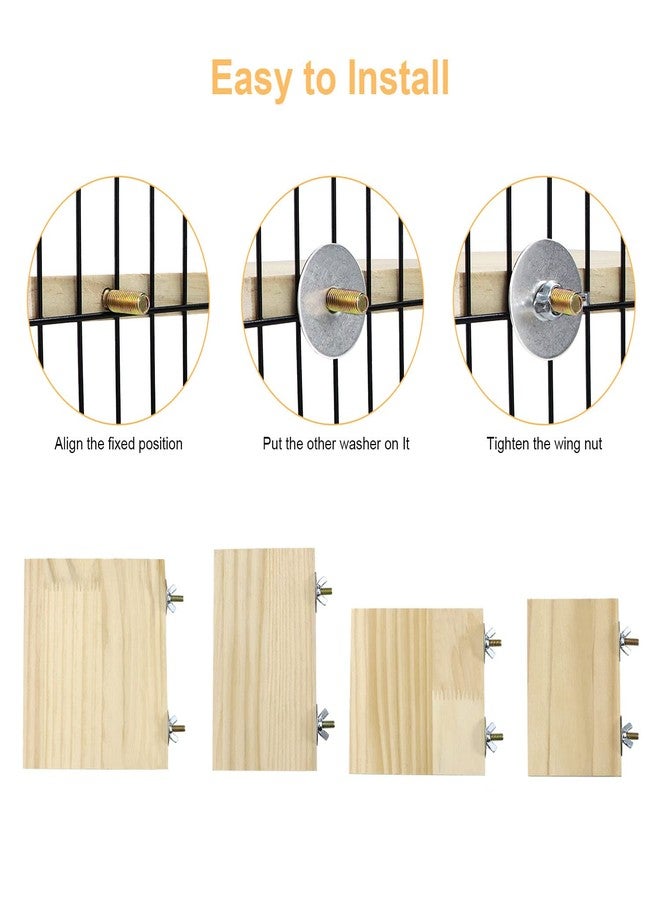 Litewoo 2pcs Bird Perch Platform Flat Stand Beak Paw Grinding Wood for Parrot Parakeet Cockatiel Lovebird Conure Finch Budgie - Image 3