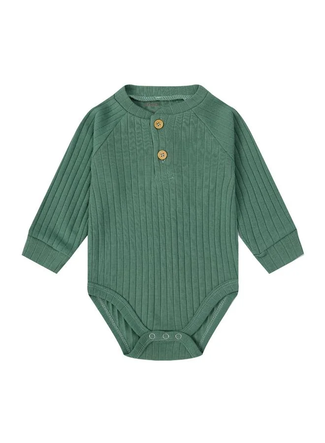 Luna & Lily 3-Piece Ribbed Bodysuit, Footed Pants and Soft Hat Set