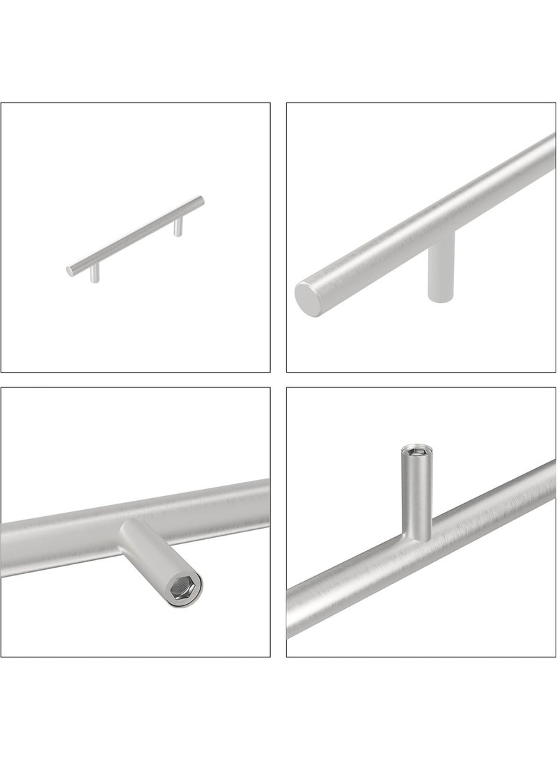 10Pcs 96mm Kitchen Handles with Screws Stainless Steel T Bar Cabinet Cupboard Handle Pull Handle Door Handle Set for Kitchen Drawer Bedroom Furniture (10, Hole Centers 96mm) - Image 4