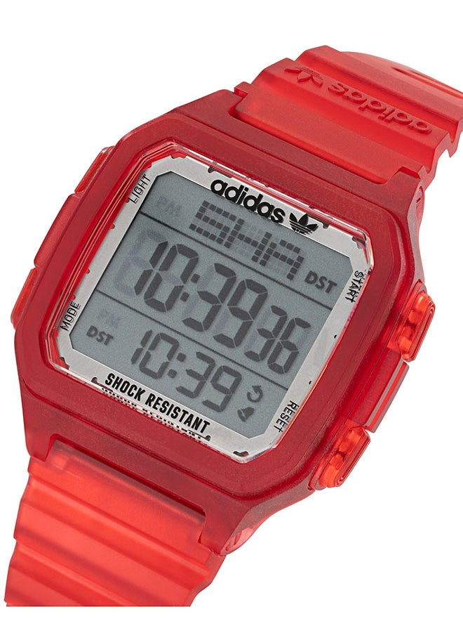 Adidas - Men's Digital Square Shape Resin Wrist Watch AOST22051 - 48 Mm - Image 1