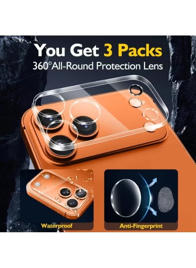 JOYFOCUS iPhone 17 Pro Max Glass Screen Protector Camera Lens Screen Protector, HD Clear Glass - Clear Version - Image 5