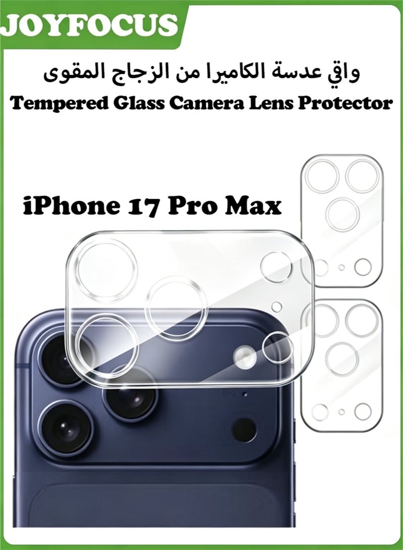 JOYFOCUS iPhone 17 Pro Max Glass Screen Protector Camera Lens Screen Protector, HD Clear Glass - Clear Version - Image 1