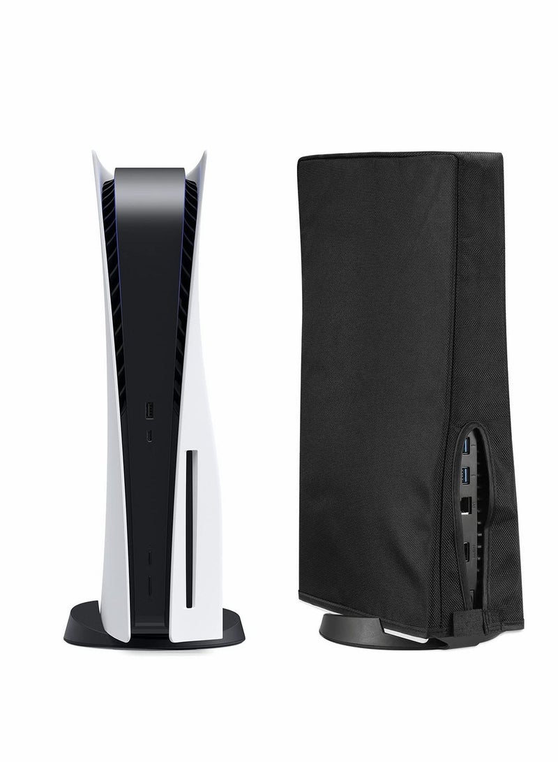 Excefore Dust Cover for PS5 Console, Oxford Fabric Anti-Scratch Waterproof Dust Guard with Back Cable Port for Playstation 5 Digital & Disk Version  - Image 1