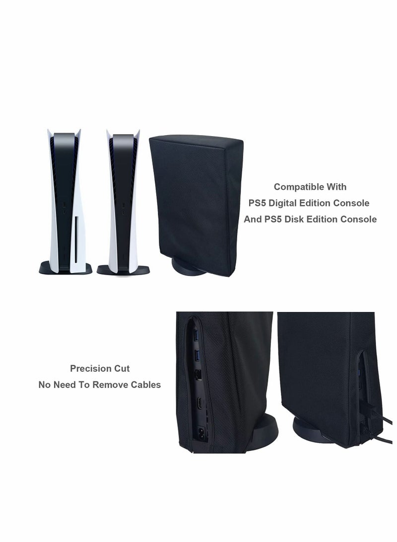 Excefore Dust Cover for PS5 Console, Oxford Fabric Anti-Scratch Waterproof Dust Guard with Back Cable Port for Playstation 5 Digital & Disk Version  - Image 5