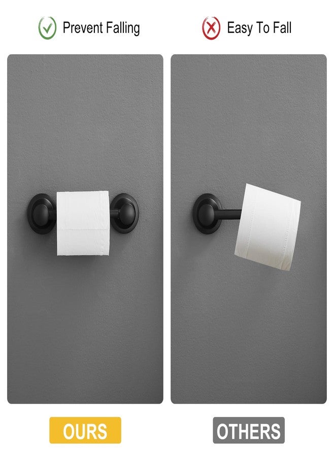 BESy Wall Mounted Toilet Paper Roll Holder Rustproof Toilet Tissue Holder Bathroom Flexible Pivoting Handle Tissue Roll Holder, Matte Black, Stainless Steel - Image 4