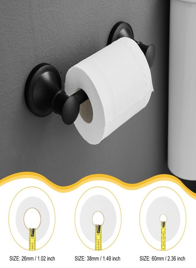 BESy Wall Mounted Toilet Paper Roll Holder Rustproof Toilet Tissue Holder Bathroom Flexible Pivoting Handle Tissue Roll Holder, Matte Black, Stainless Steel - Image 5