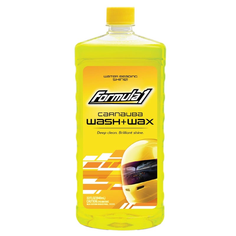 Formula 1 Car Wash and Carnauba Wax 2in1 Car Cleaning Soap for Auto Detailing Removes Tough Dirt and Leaves a Brilliant Shine 32 ounces - Image 2
