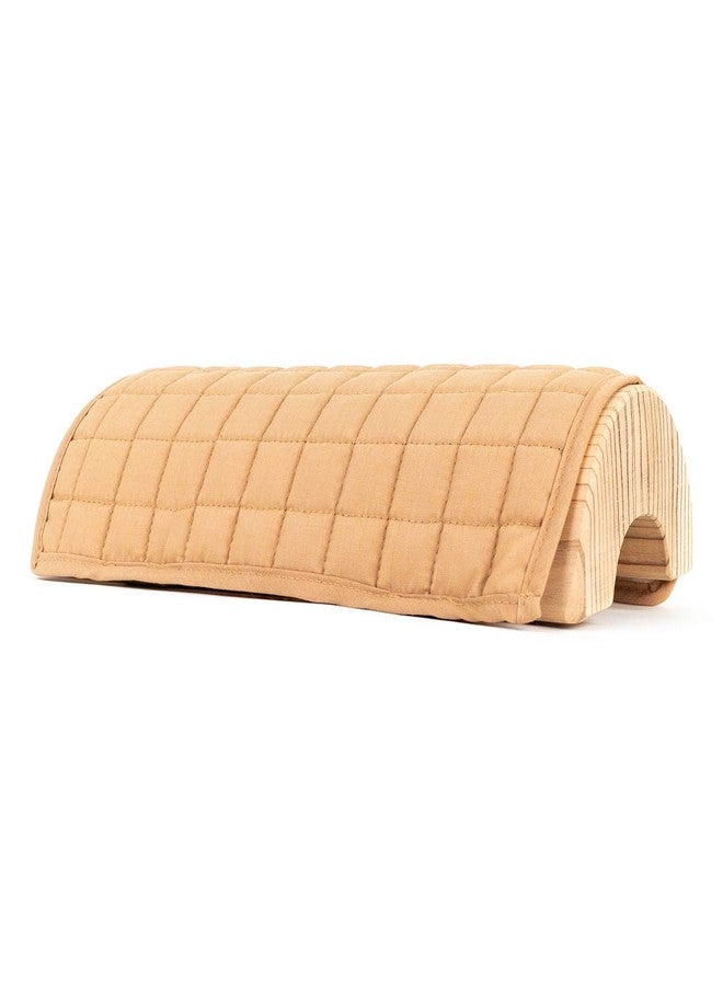 HSP Cotton Pillow Cover for Wooden Bolster Korean Pillow | 100% Cotton, Wood Pillow Cover with Elastic Band for Comfortable Massage and Exercise (Maple Color) - Image 1