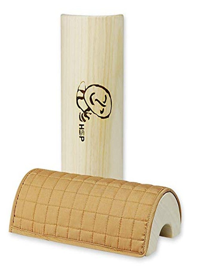 HSP Cotton Pillow Cover for Wooden Bolster Korean Pillow | 100% Cotton, Wood Pillow Cover with Elastic Band for Comfortable Massage and Exercise (Maple Color) - Image 4