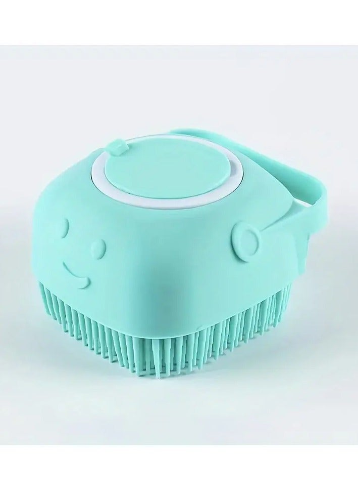 Goolsky Pet Shampoo Brush, Silicone Massage Rubber Bath Comb With Shampoo Storage For Dog & Cat, Pet Grooming Tool Christmas Gift - Image 3