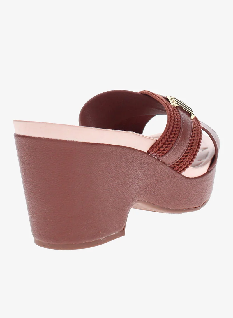 Modare Brown Modare Women’s Flat Summer Footwear – Lightweight Slip-On Comfort with Stylish Casual Design for Women | Best Price UAE