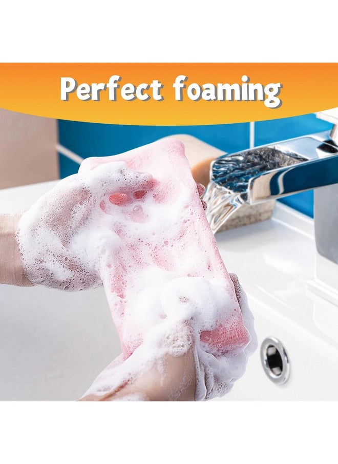Feelorna Soap Bag Soft For Shower Nylon Multilayer Soap Pouch Saver With Drawstring For Foaming And Dryinghangable (3.14X7.08 Greenpinkbeige)  - Image 5