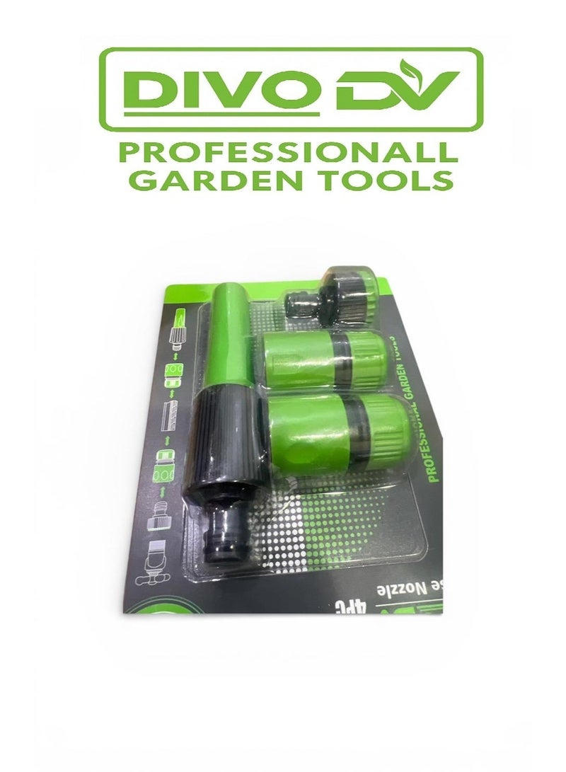 ديفو مجموعة طقم رشاش ماء للحديقة 4 قطع مع وصلات خرطوم سريعة التركيب – ماركة DIVO موديل DVO714-42 - Image 2