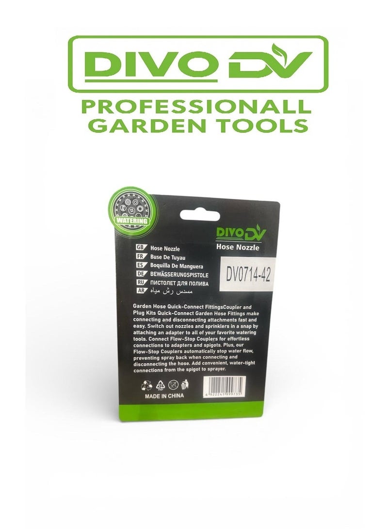 ديفو مجموعة طقم رشاش ماء للحديقة 4 قطع مع وصلات خرطوم سريعة التركيب – ماركة DIVO موديل DVO714-42 - Image 4