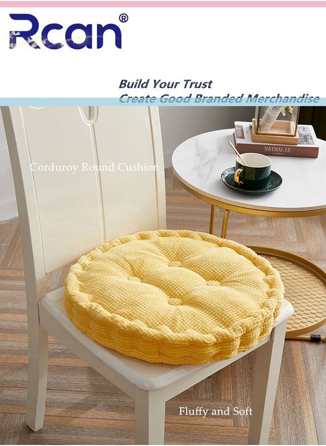 Rcan Chair Cushion Pillow Bay Window Tatami Mat Corduroy Cushion Thickened Round Soft Skin Friendly Backrest Yoga Meditation Cushion Suitable for Office Family Car Tables and Chairs School  - Image 1