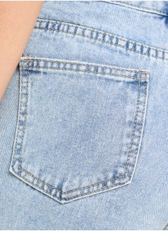 Ginger Stone Wash Straight Fit Distressed Jeans  - Image 5