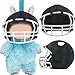 JUNIQUTE 3D Printed Football Helmet Used for Labubu Doll StuffCompatible with Labubu Outfit 17cm Doll Clothes and Accessories Designer Black - Image 2