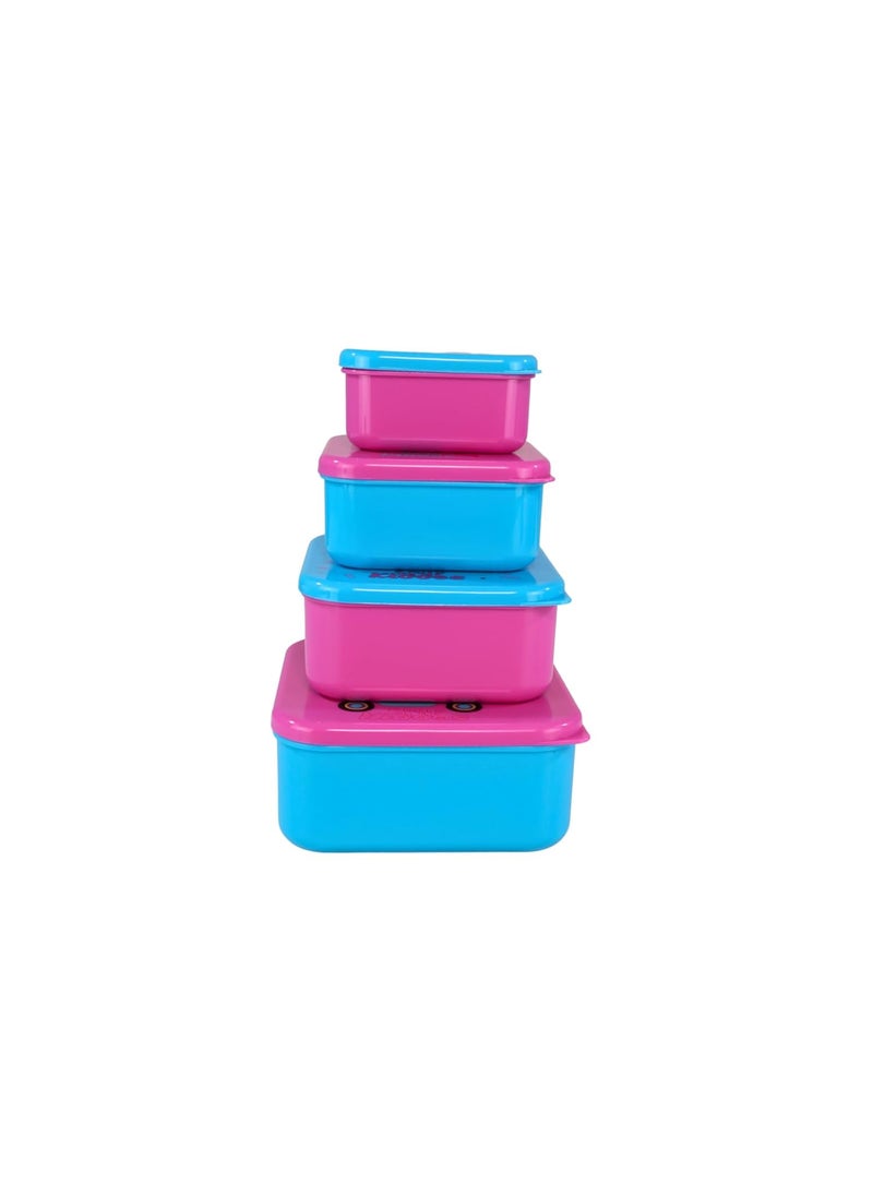 SMILY KIDDOS Smily Kiddos 4 in 1 Container-Dessert Theme Microwave Safe Food Storage Lunch Box Freezer & Dishwasher Safe Removable Compartment Food Containers  - Image 3