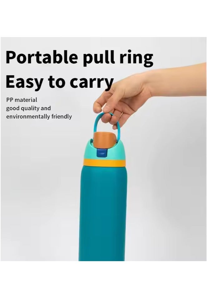 Serenova Leak-Proof 2-in-1 Stainless Steel Water Bottle with Straw & Handle – 24oz, 12H Hot & 24H Cold | BPA-Free, Double-Wall Insulated Thermos | For Gym, Office, School, Travel  - Image 3