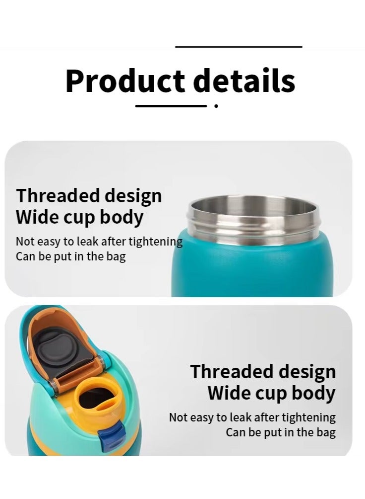 Serenova Leak-Proof 2-in-1 Stainless Steel Water Bottle with Straw & Handle – 24oz, 12H Hot & 24H Cold | BPA-Free, Double-Wall Insulated Thermos | For Gym, Office, School, Travel  - Image 5